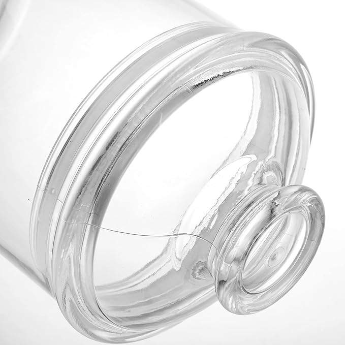 DEAYOU 4 Pack Clear Plastic Jars, Plastic Storage Jar with Lid, Candy Cookie Container for Vanity,33 Oz/23 Oz/13 Oz