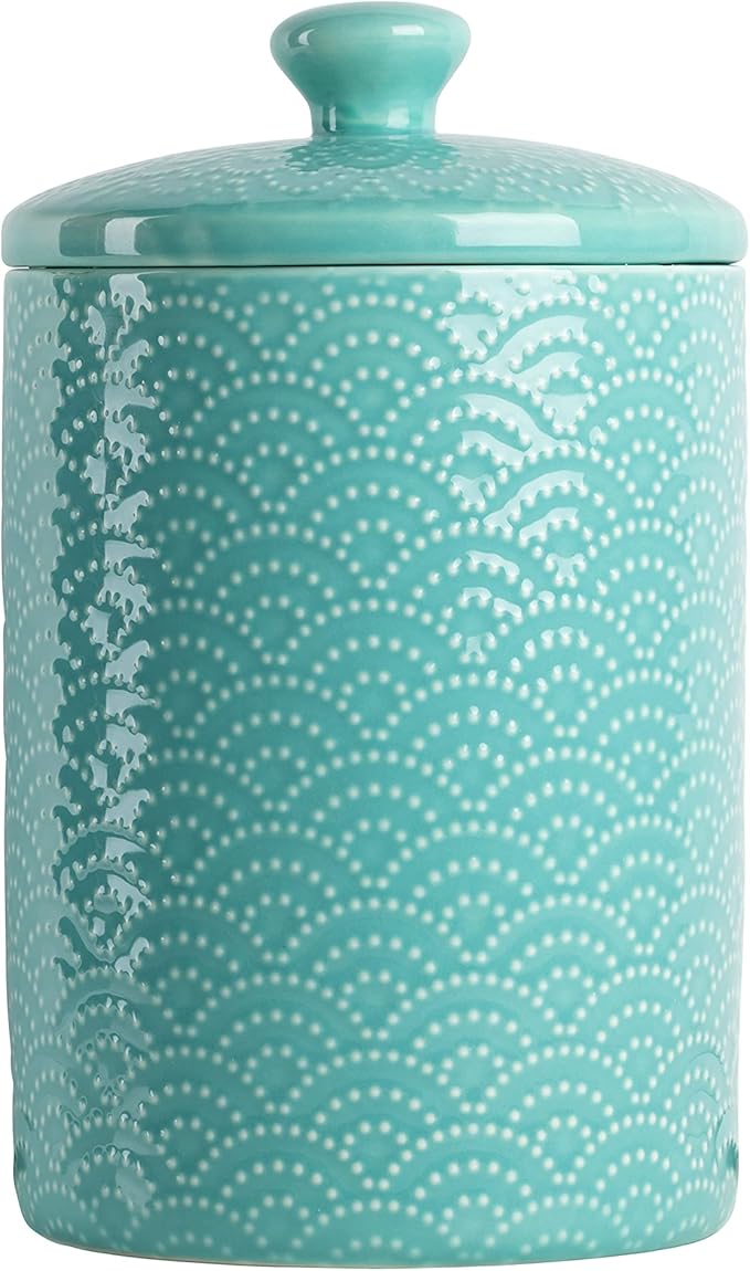10 Strawberry Street Kitchen Canister, 3 Piece Set, Tide Blue