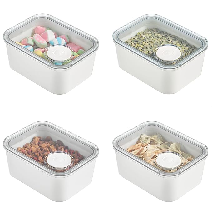 InterDesign iDesign Small Airtight Kitchen Canister with Removable Pour Cap - Set of 2 - White