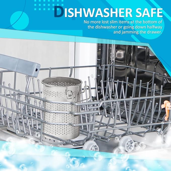 HOME&I Silverware Drying Basket, Kitchen Sink Utensil Holder Replacement,Thin Dish Drying Rack Countertop Organizer Stainless Steel 304 Flatware Cutlery Caddy Hold for Dish Drainer (VERY Small-Round)