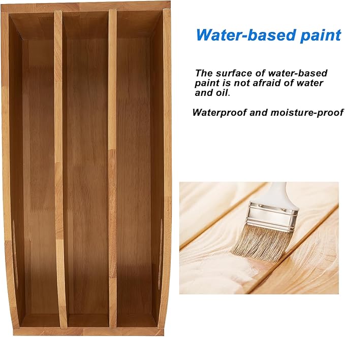 DINDON Pull Out Cabinet Organizer for Pans, Pot lid, Cookie Sheet, Cutting Board, Baking Tray, Slide Out Kitchen Cabinet Storage Organizer, 10.5''W X 21"D X 10.6"H, Wood