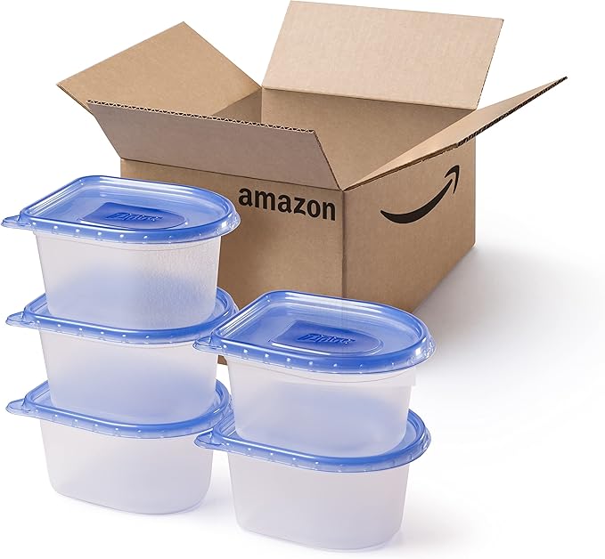 Ziploc Snap N Seal Food Storage Meal Prep Containers, Reusable for Kitchen Organization, Dishwasher Safe, 10 Piece Set, 56 Ounce, Compatible with Amazon Astro
