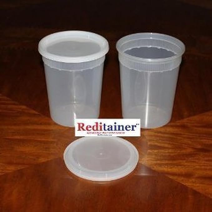 Deli Food Storage Containers with Lid, 32-Ounce, 24-Pack