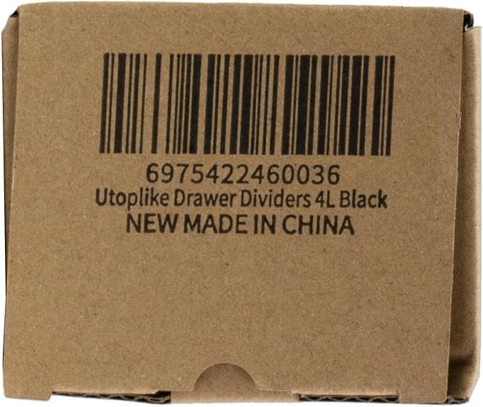 Utoplike 4 pcs Bamboo Kitchen Drawer Dividers Large, Adjustable Black Drawer Organizers, Spring Loaded, Works in Kitchen, Dresser, Bathroom, Bedroom, Drawer, Desk