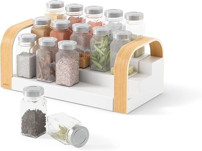 Umbra Bellwood Three-Tier Spice Shelf, Natural/White