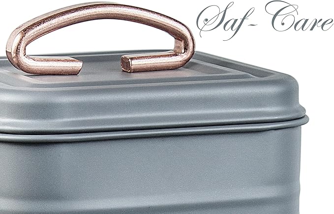 Saf-Care Kitchen Canisters - Farmhouse Grey Kitchen Decoration of Canister Set with Multiple Preservation Purposes by Tight Sealed Lids, Good for Wedding Gifts Kitchen Canisters Set of 3