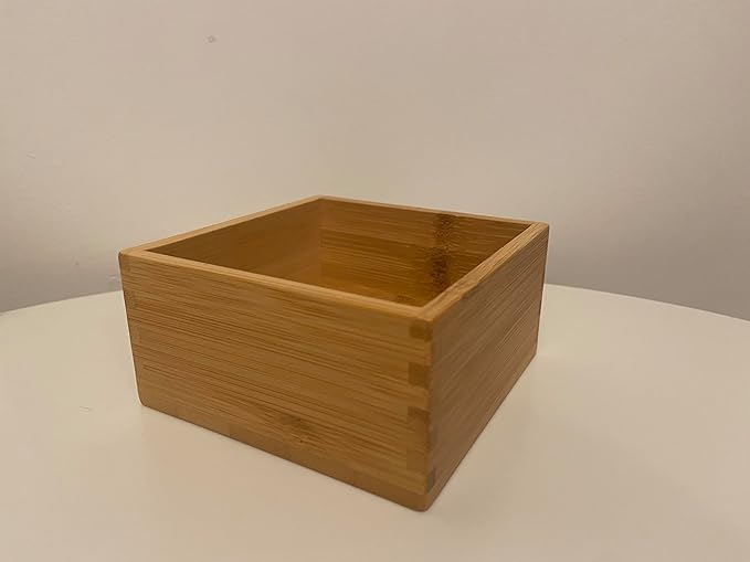 Bamboo Drawer Organizer - Kitchen Drawer Utensil Organizer Office Supplies Desk Organizer Makeup Silverware Tray Flatware Organization 4"*4"*2"