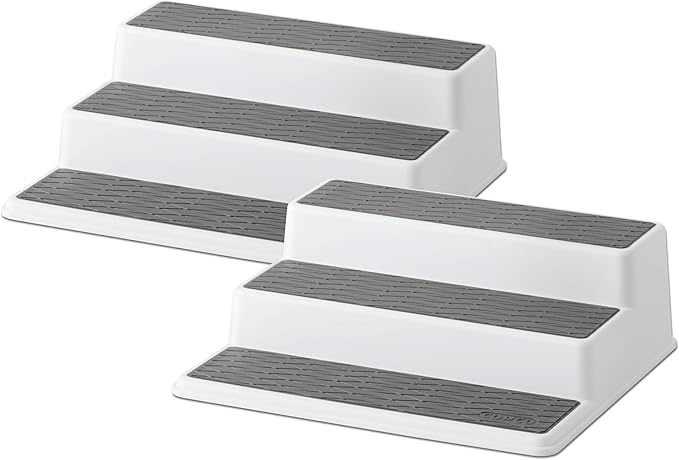 Copco 5220597 Non-Skid 3-Tier Spice Pantry Kitchen Cabinet Organizer, 10-Inch, Set of 2