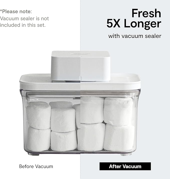Premium Airtight Food Storage Containers, Rectangular 2PC-SET(2.11qt), Smart One-Click Seal Lid, 100% Leak Proof, Keep Food Fresh Longer, BPA-FREE, Dishwasher/Freezer & Microwave Safe