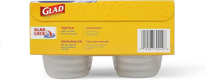 COX70240 - GladWare Mini Round Food Storage Containers