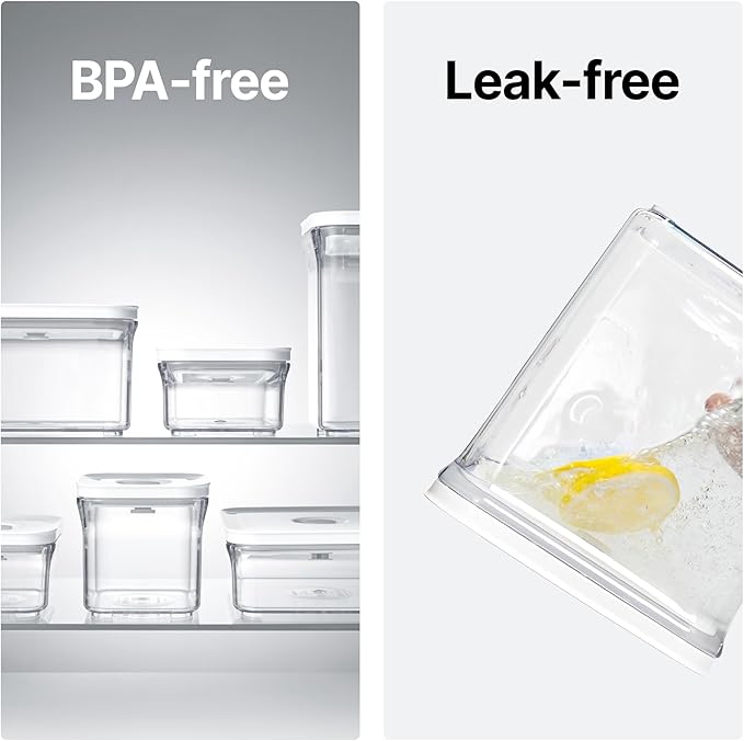 Premium Airtight Food Storage Containers 4-piece/Set, BPA Free, 100% Leak Proof, Keep food fresh up to 5 times longer than non-vacuum storage