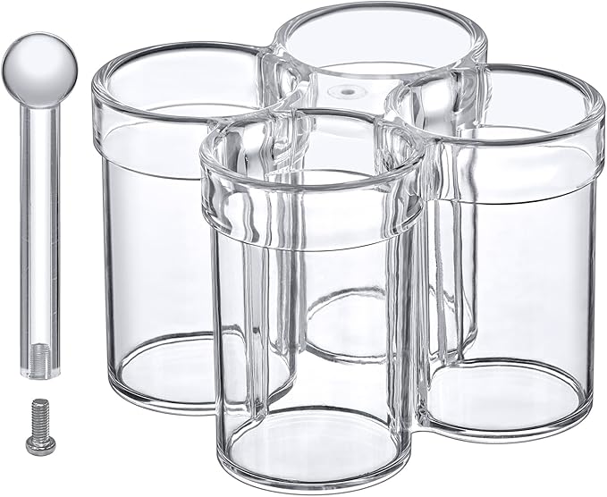 Amazing Abby - Felicia - Plastic Flatware Organizer, 4-Slot Utensil Holder with Handle, Easy-Carry Cutlery Holder, Silverware Storage for Kitchen, Perfect Storage Solution for Home and Restaurant