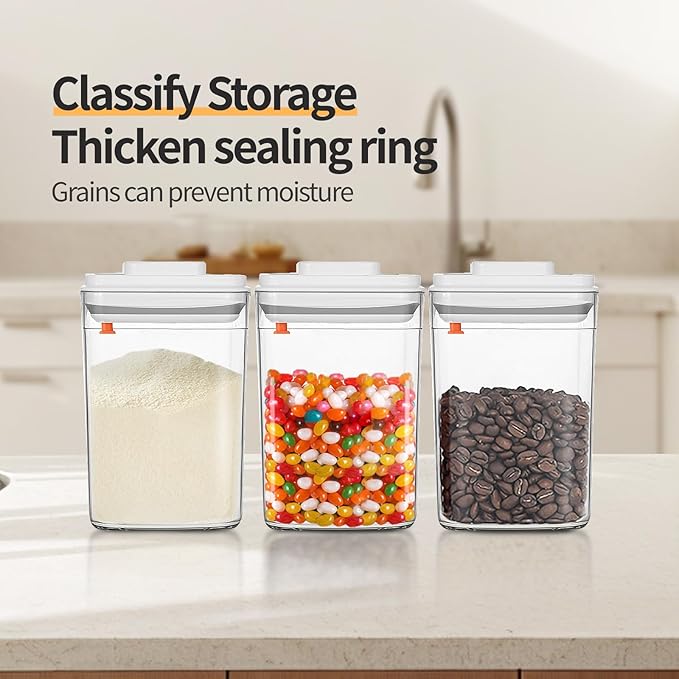 Food Storage Jars,Food Canisters with Lids Airtight- 4 Piece(0.7qt / 23oz),Airtight Food Storage Containers,Storage for Milk Powder Coffee Snack Noodles Nuts Candy