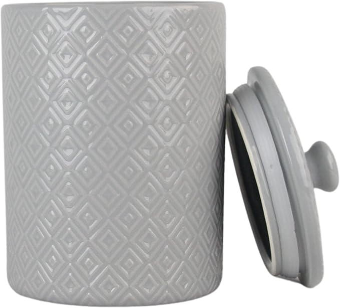 10 Strawberry Street Kitchen Canister, 3 Piece Set, Diamond Gray