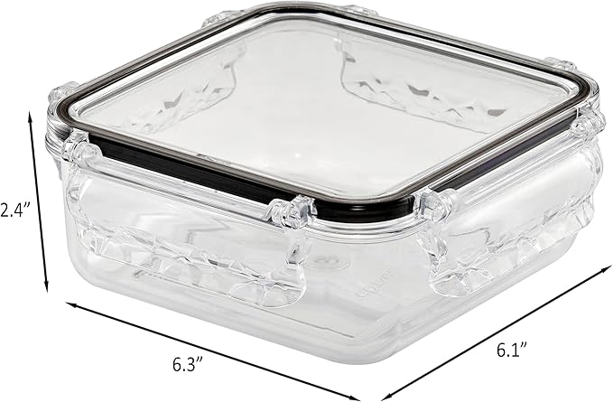 Airtight Food Storage Container With Lid (25oz) Leak-Proof Lunch Box | BPA-Free | Meal Prep | Microwave, Freezer and Dishwasher Safe | Kitchen Fridge Organizer Boxes | Fresher Food