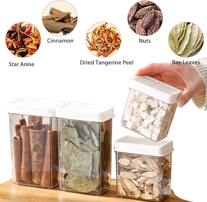Airtight Food Storage Containers with Lids and Pour Spouts - BPA-Free Kitchen and Pantry Organization, Plastic Canisters for Cereal, Flour, Sugar, and More (Large)
