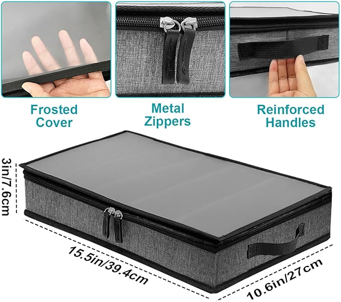 Silverware Organizer Chest,Silverware Storage Box,Stackable Flatware Storage Case,Spoon Organizer,Tableware Storage Box With 4 Dividers for Moving Transport,Kitchen Utensil cutlery Organizer