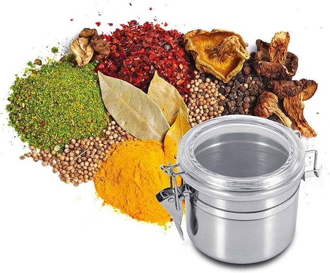 Coffee Canister, 4 Sizes Stainless Steel Kitchen Food Storage Container Bottle Sugar Tea Coffee Beans Canister (large size)