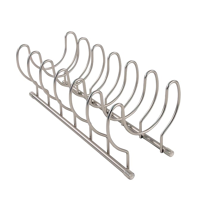 Spectrum Diversified Euro Lid Organizer, Plate Rack, Lid Holder, Rounded, Satin Nickel