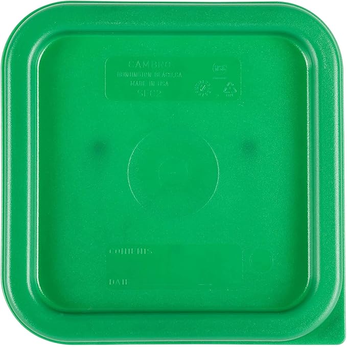 Cambro 4SFSPP190 4 Qt. Translucent Container with SFC2452 Kelly Green Lid, 4Quart