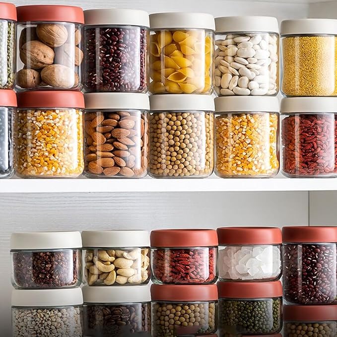 2Pack Overnight Oats Containers with Lids, 16 oz Glass Mason Overnight Oats Jars, Wide Mouth Airtight Containers for Milk, Cereal, Fruit, Yogurt, Spice Sugar, Salad Dressing, Sauce