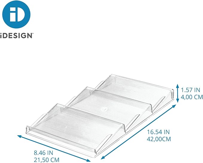 iDesign 3-Tier Spice Drawer Organizer –Linus Collection – Clear