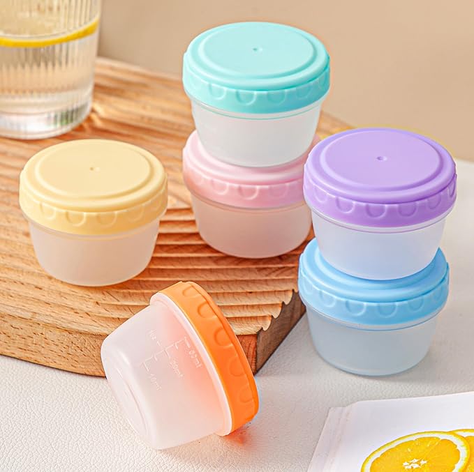 12 Pack Salad Dressing Containers, 2oz Leakproof Sauce Containers with Lids, Portable Lunch Box Accessories, BPA Free, Microwave & Dishwasher Safe