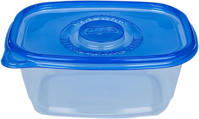 Glad GladWare Deep Dish Food Storage Containers Lock Tight Seal, BPA Free Large Rectangle Plastic Containers Hold Up to 64 Ounces of Food, 3 Count Set | Includes 3 Containers and Lids