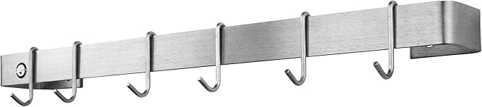 Enclume Premier 36-Inch Utensil Bar Wall Pot Rack, Stainless Steel
