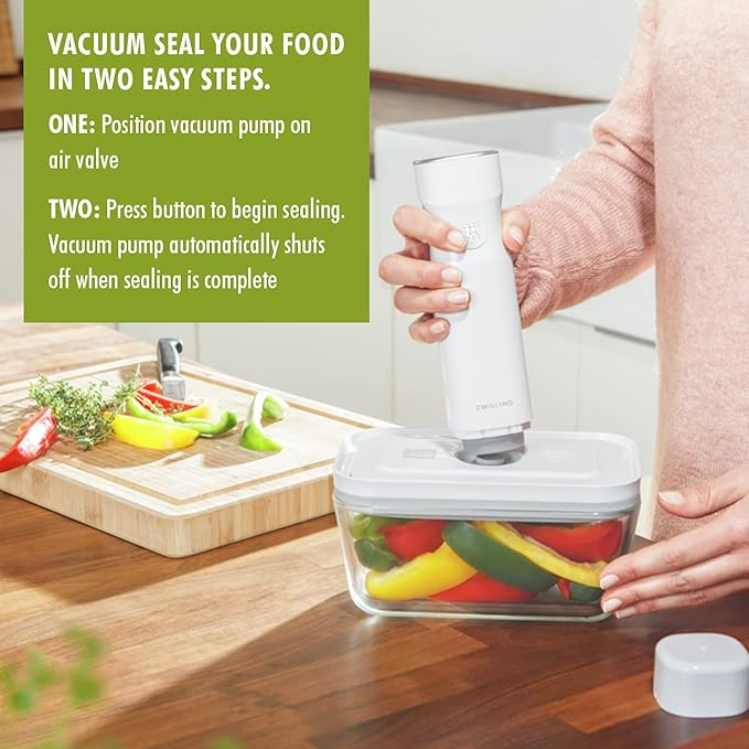 ZWILLING Fresh & Save Glass Small Airtight Food Storage Container, Meal Prep Container, Food Saver