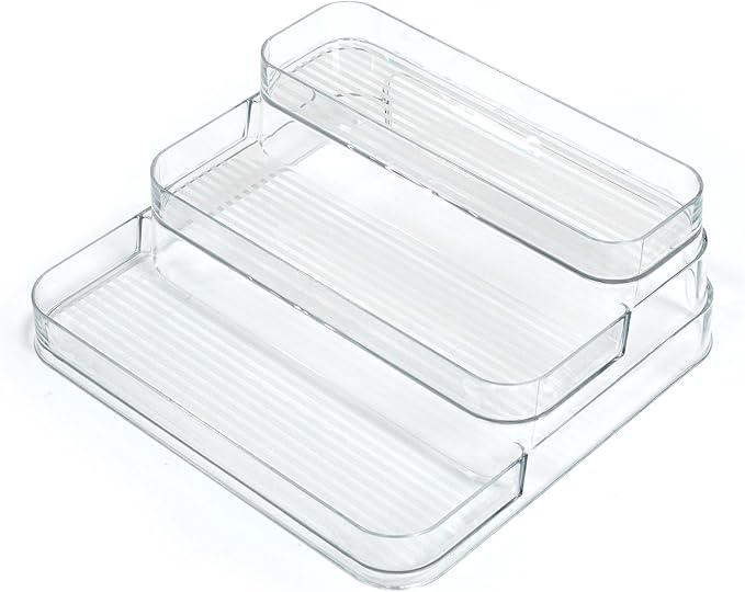 GREATLINK 3-Tier Spice Rack Organizer for Cabinet and Kitchen Countertop, Acrylic Pantry Organizers and Storage for Spice and Seasoning, Ideal for Perfume Organizer & Medicine Cabinet Organizer, 1PCS