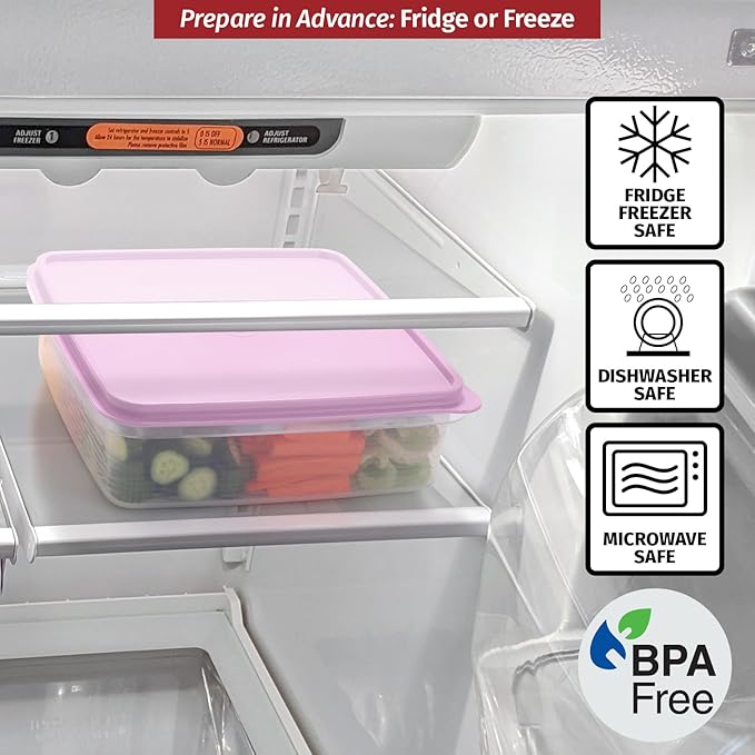 Plastic Storage Containers with Lids – 2-Pack 3L Cupcake Carrier – Leakproof Cookie Storage Containers Airtight – BPA-Free Plastic Containers with Lids for Food Storage, Meal Prep, Leftovers, Cupcakes