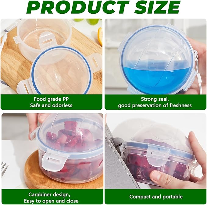4 Pack Onion Storage Containers, Portable Fruit and Vegetable Savers Storage Containers, Onion Storage Keeper Containers for Fridge, Reusable Onion Holder Organizer for Tomato Lemon Apple