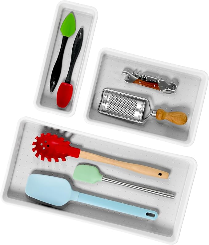 madesmart Tray, Set of 3, White, PremiumWhite