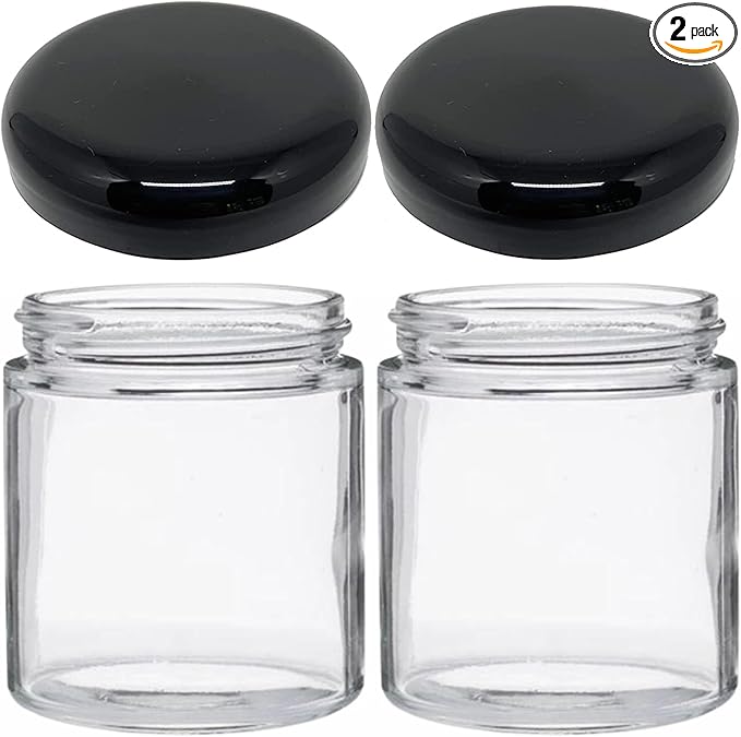 Jarming Collections Mason Jars - 16 oz Glass Extra Wide Mouth Pint Storage Jars with BPA Free Plastic Lids - Made in USA