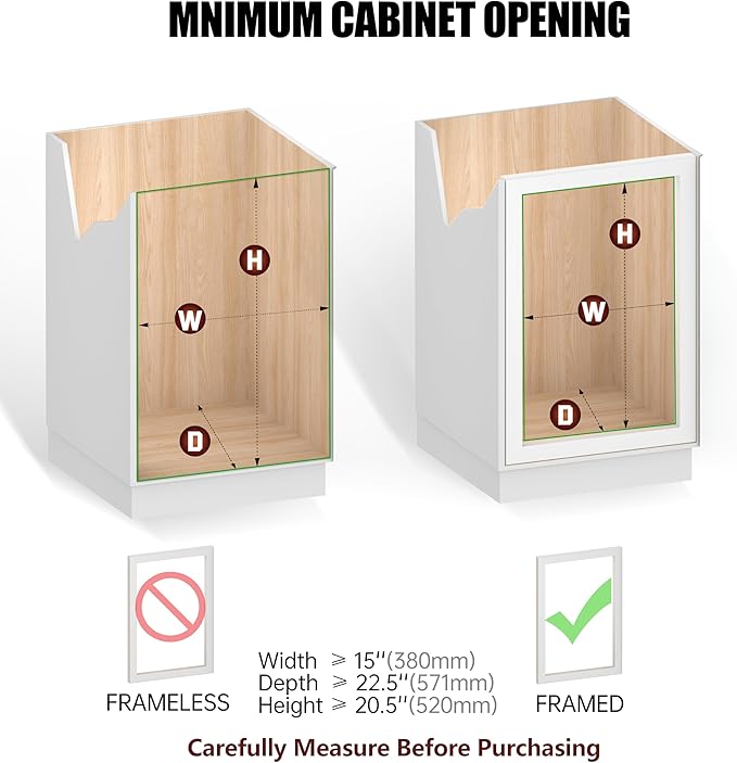 2-Tier Cabinet Pull Out Shelves (14"W x 22"D), Slide Out Shelves for Kitchen Cabinets, Metal Under Cabinet Roll Out Shelf
