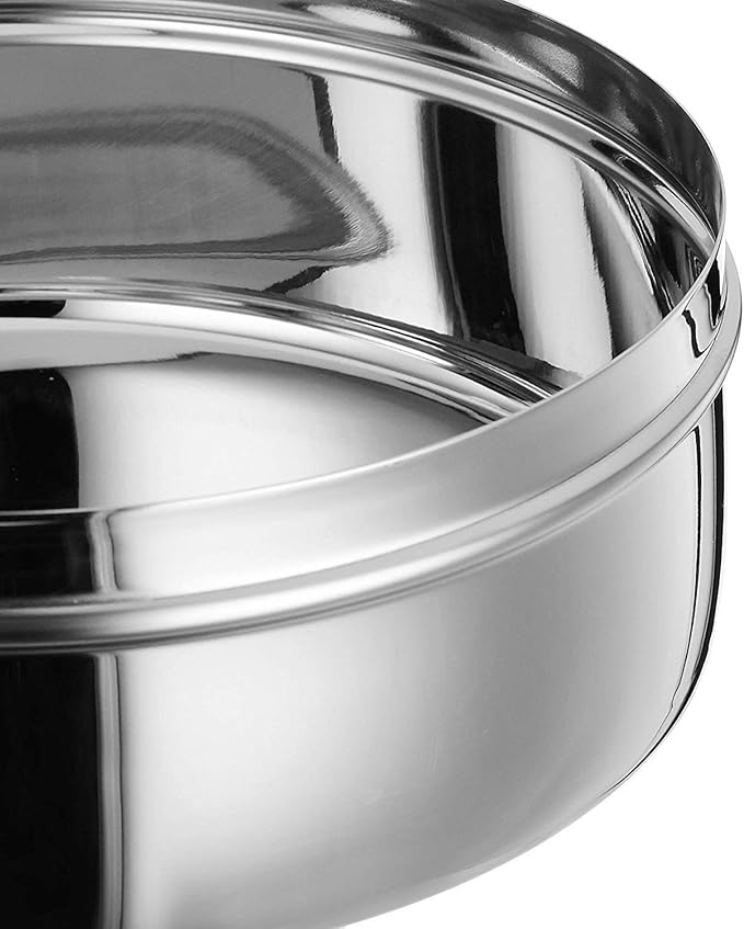 Mother's Day Gifts Stainless Steel Spice Container 7 Containers and Small Spoon Orange See Through Masala Box Indian Masala Dabba with size 8 X 8 inches