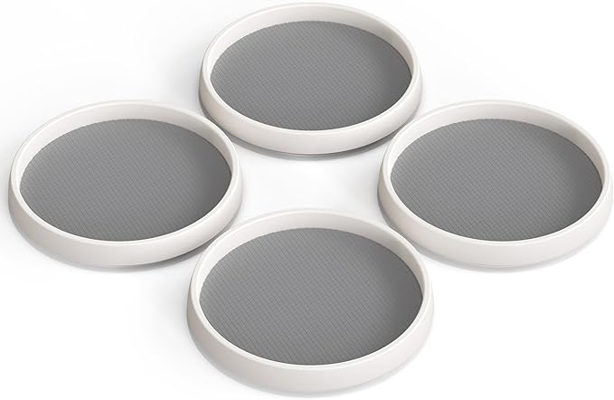 Simple Houseware 10-Inch Lazy Susan Spice Organizer Rotating Rack Tray, 4-Pack