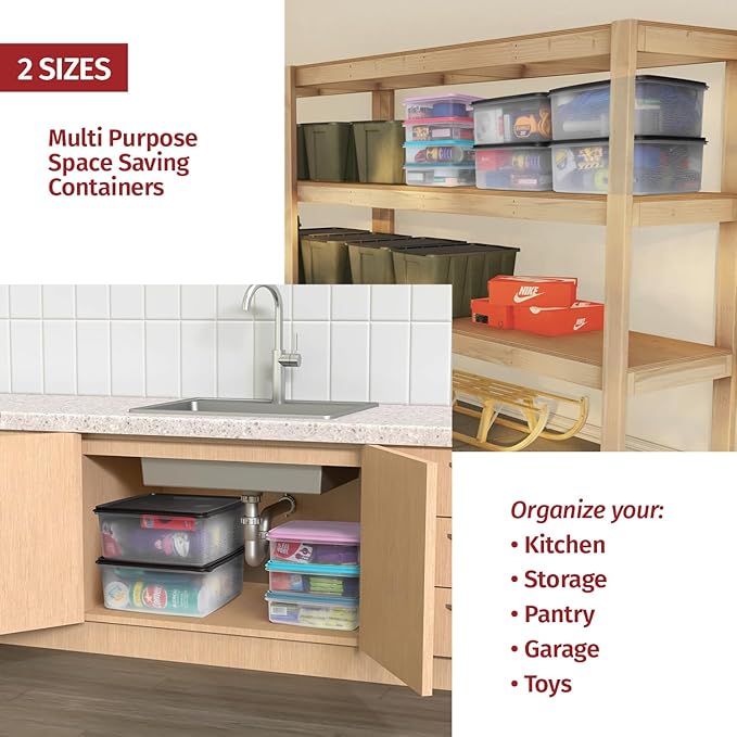 Plastic Storage Containers with Lids – 2-Pack 3L Cupcake Carrier – Leakproof Cookie Storage Containers Airtight – BPA-Free Plastic Containers with Lids for Food Storage, Meal Prep, Leftovers, Cupcakes