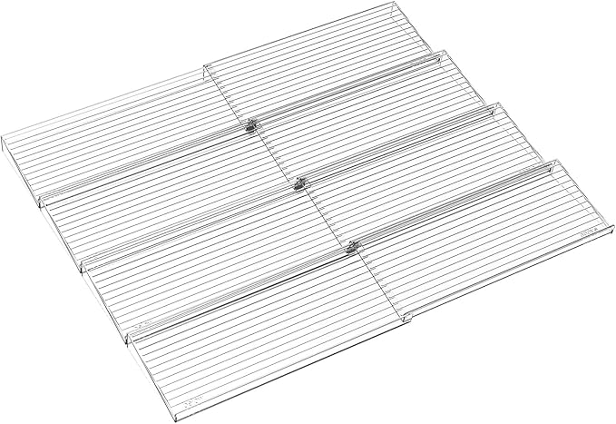 Clear Acrylic Spice Drawer Organizer, 4 Tier- 8 Pcs Spice Organization for Cabinet, Seasoning Organizer, Spice Rack for Drawer, Spice Drawer Expandable From 11'' to 22''
