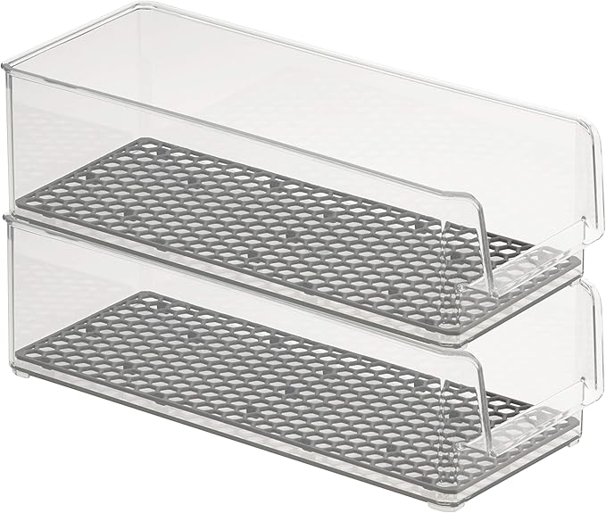 Spectrum Hexa in-Fridge Large Refrigerator Organizer Bin for Storage and Organization of Fruit Vegetables Produce and More, 15 x 6 x 4.25