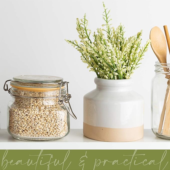 Galashield Glass Jars with Lids 16 oz Food Storage Jars with Airtight Lids Leak Proof Glass Canisters Kitchen Jars