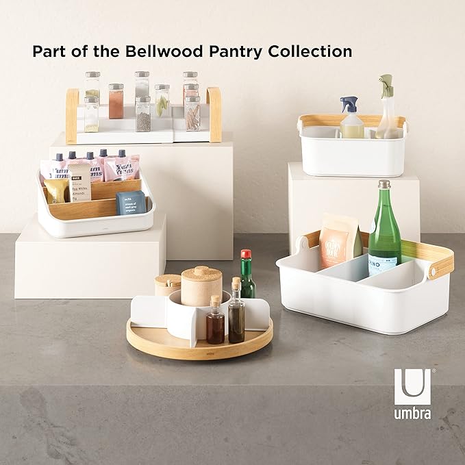 Umbra Bellwood Three-Tier Spice Shelf, Natural/White