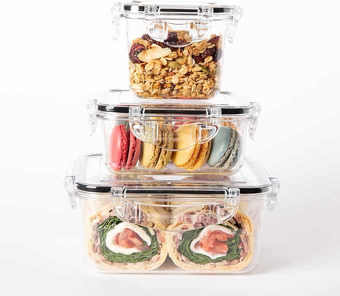 Airtight Food Storage Container With Lid (50.7 oz) - Leak-Proof | BPA-Free | Meal Prep | Microwave, Freezer and Dishwasher Safe | Kitchen Fridge Organizer Boxes | Fresher Food