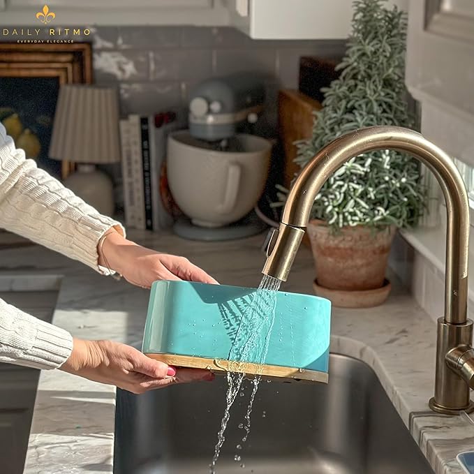 DAILY RITMO® Turquoise Aqua Countertop Silverware Holder