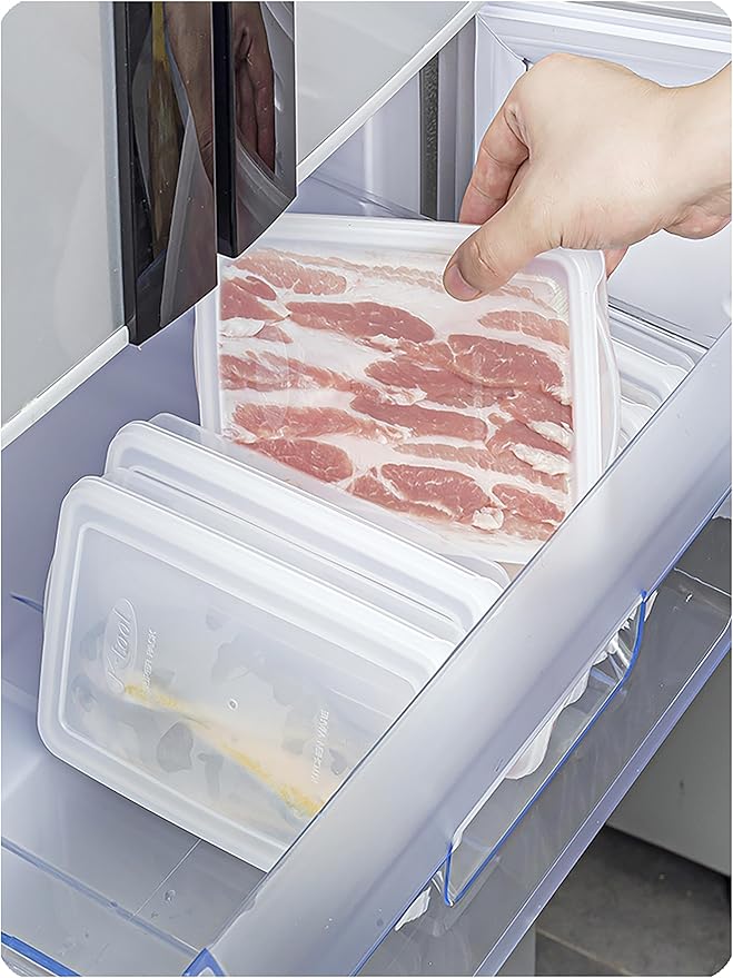 2 Pack-Bacon Keeper, Plastic Airtight Deli Meat sliced cheese Food Storage Containers with Lids for Refrigerators, Freezer, BPA-Free, Meal Prep