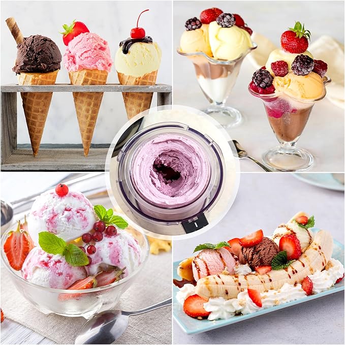 Creami Pint Containers Replacement for Ninja Creami Pints and Lids - 4 Pack 24oz Creamy Icecream Cups Compatible with Ninja NC500 & NC501 Series Deluxe 11-in-1 Ice Cream Maker, Dishwasher Safe