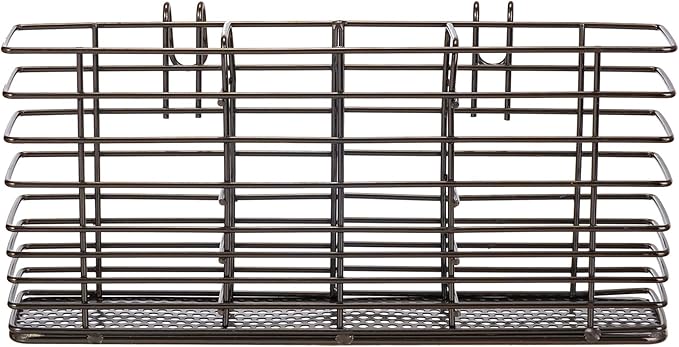 Slideep Cutlery Utensil Silverware Drying Rack, Flatware Storage Solution Basket with Hooks for Kitchen Dish Drainer Dish Drying Rack, Rust Proof Nickel