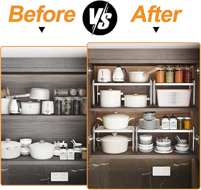 The sink shelf storage rack is suitable for kitchen countertops, cabinet rack storage racks, stackable kitchen counter racks, and layered riser racks for storage rooms