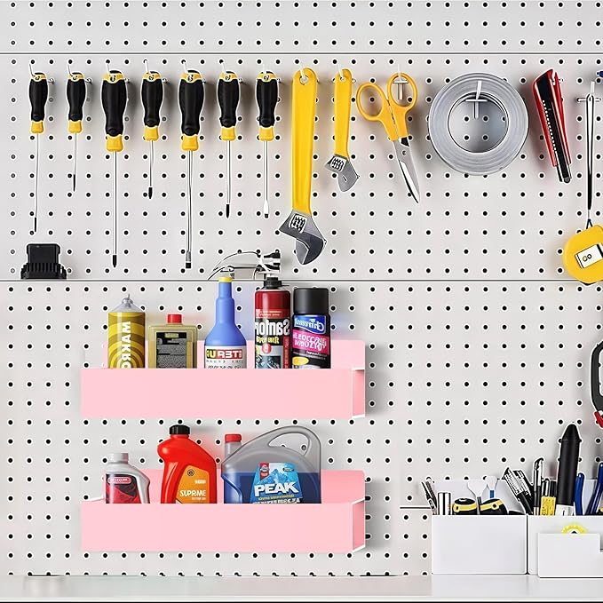 Magnetic Spice Rack Organizer for Fridge Seasoning Organizer for Kitchen storage with Screw or Adhesive Hanging,Magnetic Shelf with Hook for Refrigerator and Oven (Pink, 4pack)